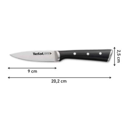 Tefal - Rezbarski nož iz nerjavečega jekla ICE FORCE 9 cm sijajni krom/črna