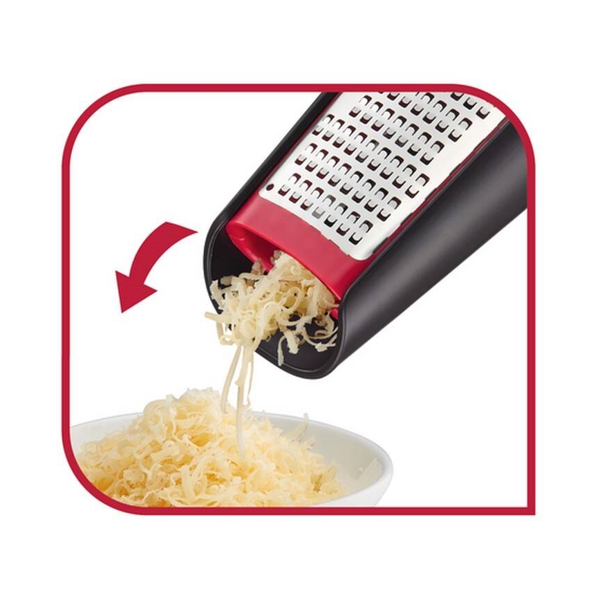 Tefal - Ročni dvostranski strgalnik INGENIO nerjaveče jeklo/črna
