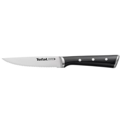 Tefal - SET 4x Nož za zrezke iz nerjavečega jekla ICE FORCE 11 cm sijajni krom/črna