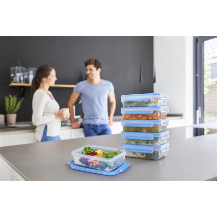 Tefal - SET 6x Posoda za hrano 0,8 l MASTER SEAL FRESH modra