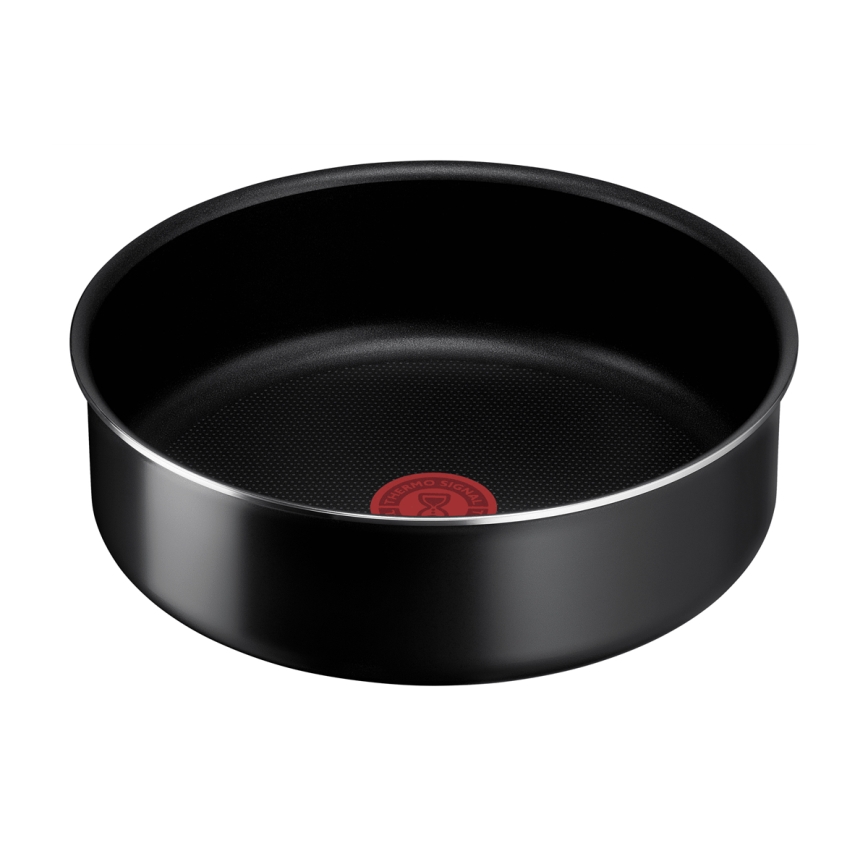 Tefal - Set kuhinjske posode 13 kos INGENIO EASY COOK & CLEAN BLACK