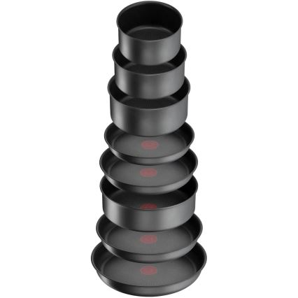 Tefal - Set kuhinjske posode 20 kom. INGENIO DAILY CHEF ON črna