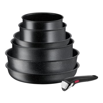 Tefal - Set kuhinjske posode 7 kom. INGENIO BLACK STONE