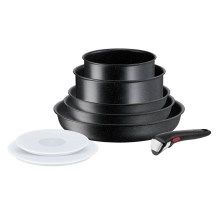 Tefal - Set kuhinjske posode 8 kom. INGENIO BLACK STONE