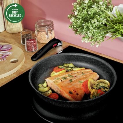 Tefal - Set kuhinjske posode 8 kom. INGENIO BLACK STONE