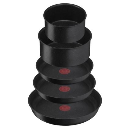 Tefal - Set kuhinjske posode 8 kom. INGENIO BLACK STONE