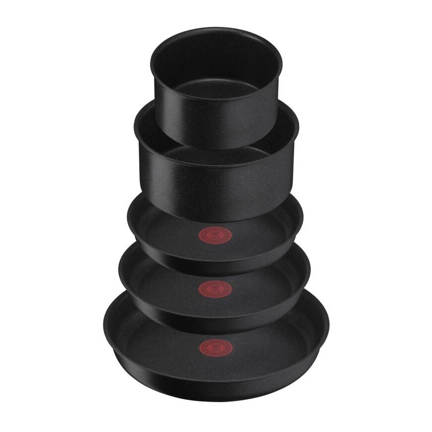 Tefal - Set kuhinjske posode 8 kom. INGENIO BLACK STONE
