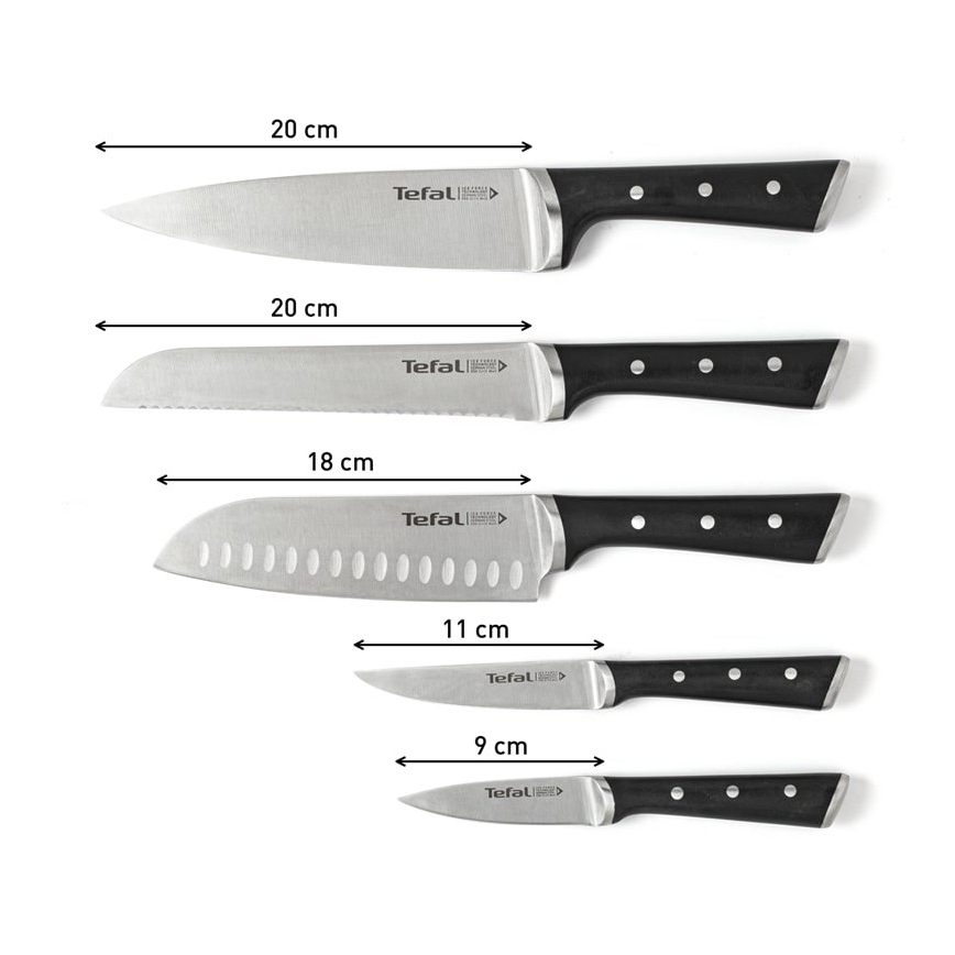 Tefal - Set kuhinjskih nožev na stojalu ICE FORCE 6 kom.