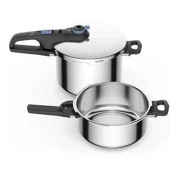 Tefal - Set loncev na pritisk 4/6 l SECURE TRENDY nerjaveče jeklo