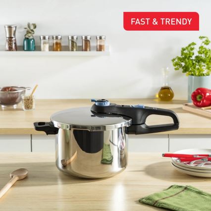 Tefal - Set loncev na pritisk 4/6 l SECURE TRENDY nerjaveče jeklo