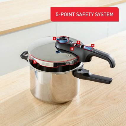 Tefal - Set loncev na pritisk 4/6 l SECURE TRENDY nerjaveče jeklo