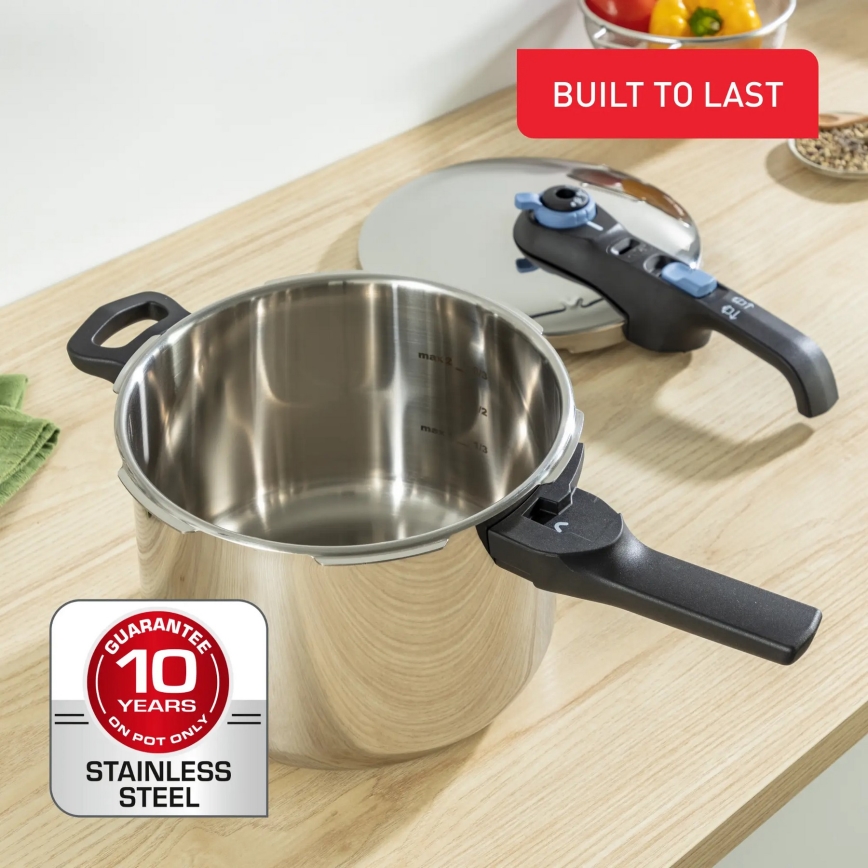 Tefal - Set loncev na pritisk 4/6 l SECURE TRENDY nerjaveče jeklo