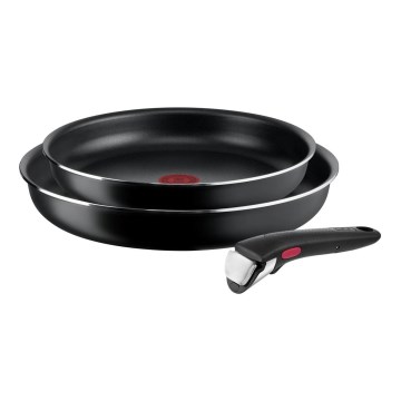 Tefal - Set ponev 3 kos INGENIO EASY COOK & CLEAN BLACK