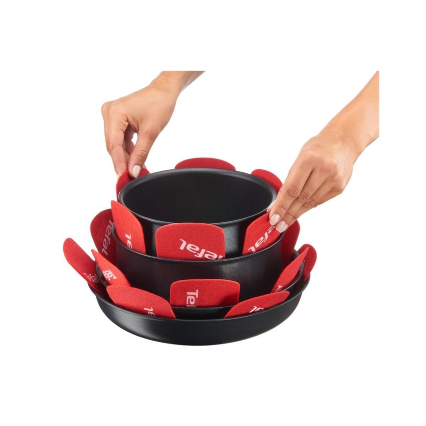 Tefal - Set razdelilnikov za posodo 4-delni INGENIO rdeč