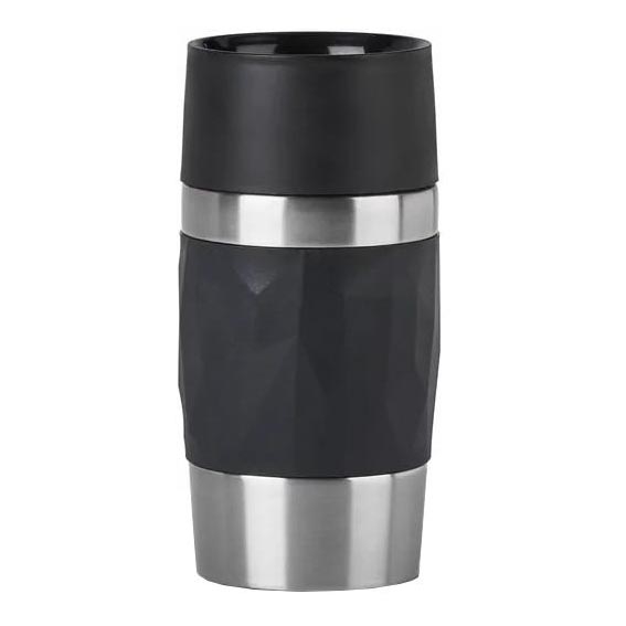 Tefal - Termo skodelica 300 ml COMPACT MUG nerjaveče jeklo/črna