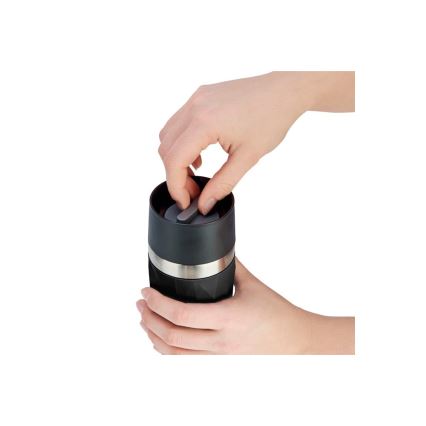 Tefal - Termo skodelica 300 ml COMPACT MUG nerjaveče jeklo/črna