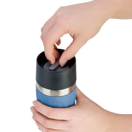 Tefal - Termo skodelica 300 ml COMPACT MUG nerjaveče jeklo/modra