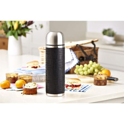 Tefal - Termovka z vrčkom 1 l SENATOR nerjaveče jeklo/črna