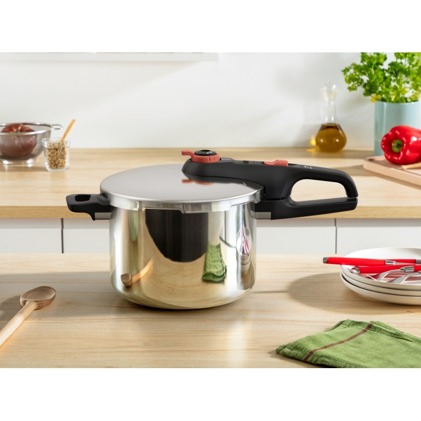 Tefal - tlakovni lonec 6 l SECURE TRENDY + 5-delni komplet INGENIO EMOTION