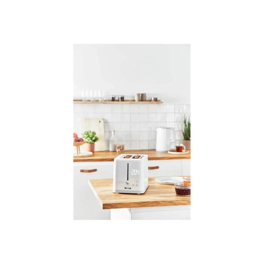 Tefal - Toaster z dvema luknjama SENSE 850W/230V bela