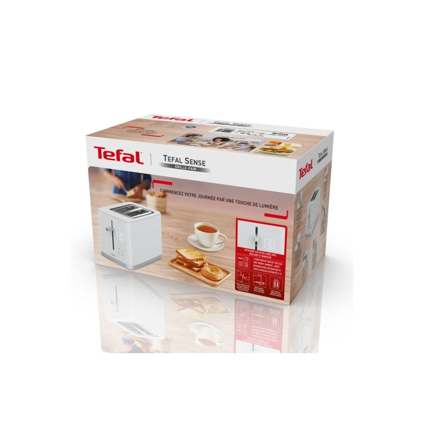 Tefal - Toaster z dvema luknjama SENSE 850W/230V bela