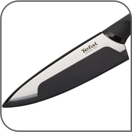 Tefal - Univerzalni nož iz nerjavečega jekla COMFORT 12 cm sijajni krom/črna
