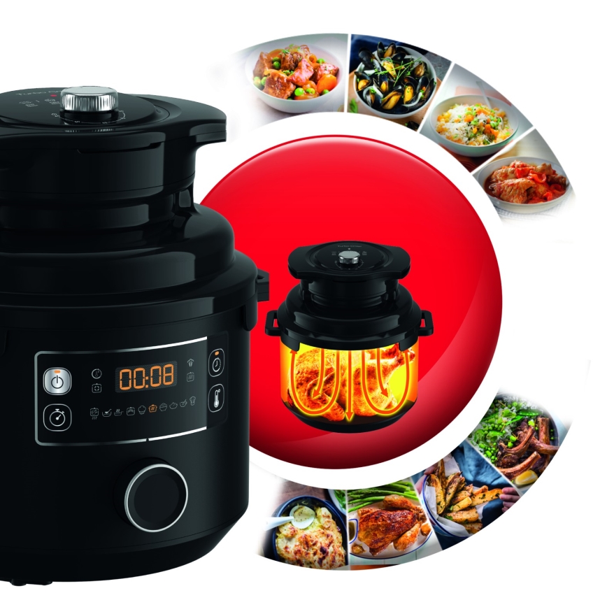 Tefal - Večfunkcijski električni tlačni lonec 7,6 l 1200W/230V črna