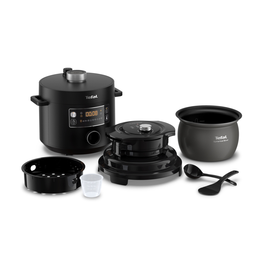 Tefal - Večfunkcijski električni tlačni lonec 7,6 l 1200W/230V črna