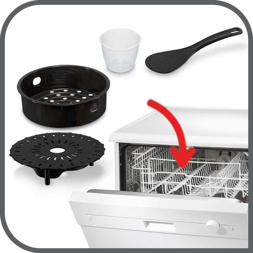 Tefal - Večnamenski električni lonec na pritisk ALL IN ONE POT 1100W/230V mat krom/črna
