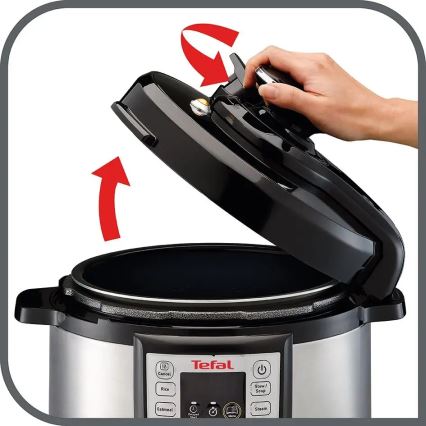 Tefal - Večnamenski električni lonec na pritisk ALL IN ONE POT 1100W/230V krom/črna