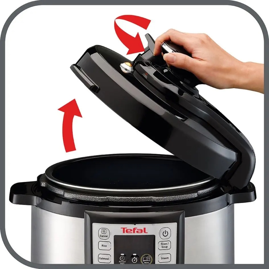 Tefal - Večnamenski električni lonec na pritisk ALL IN ONE POT 1100W/230V mat krom/črna