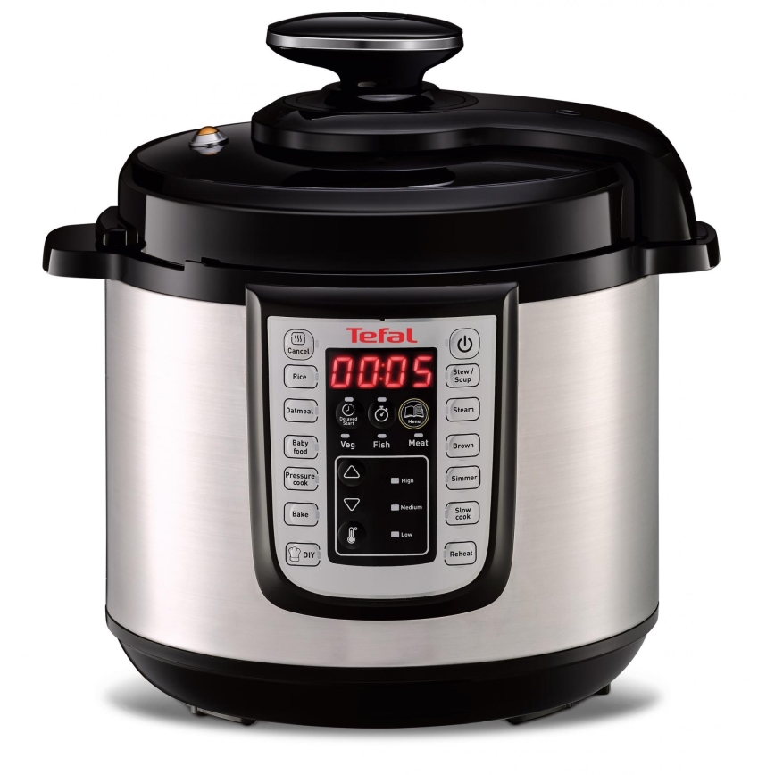 Tefal - Večnamenski električni lonec na pritisk ALL IN ONE POT 1100W/230V mat krom/črna