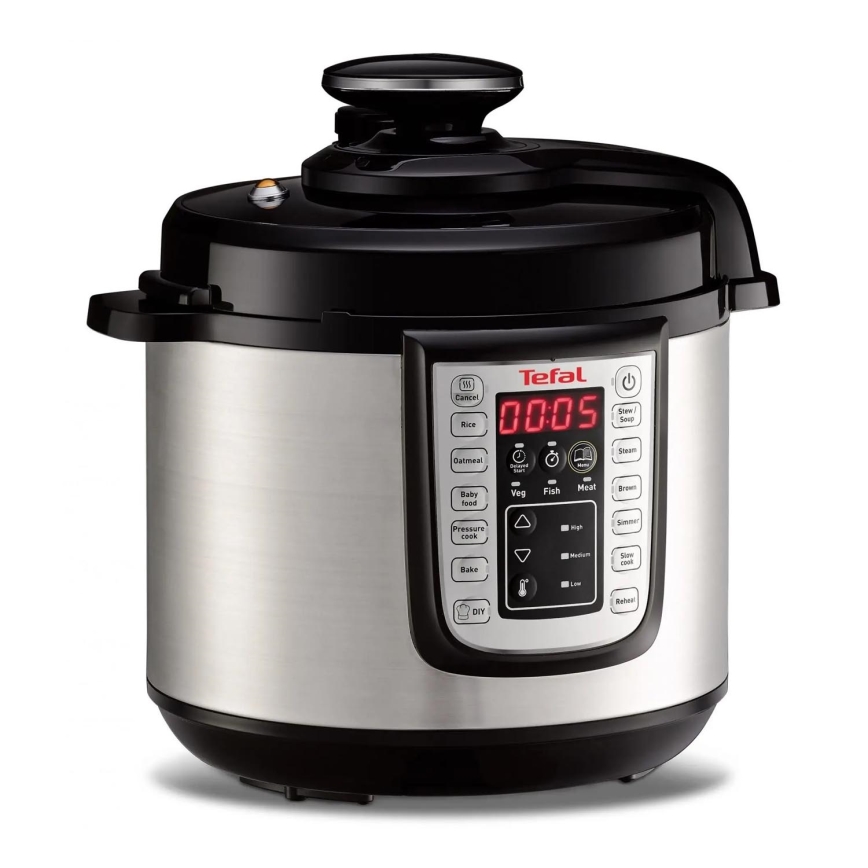 Tefal - Večnamenski električni lonec na pritisk ALL IN ONE POT 1100W/230V mat krom/črna
