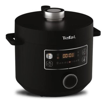 Tefal - Večnamenski električni lonec TURBO CUISINE 4,8 l 1090W/230V črna