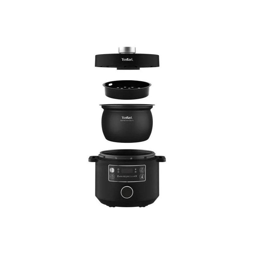 Tefal - Večnamenski električni lonec TURBO CUISINE 4,8 l 1090W/230V črna