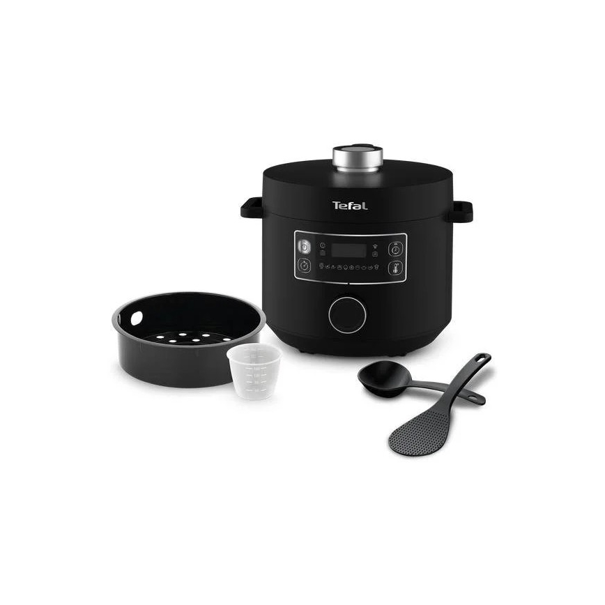 Tefal - Večnamenski električni lonec TURBO CUISINE 4,8 l 1090W/230V črna