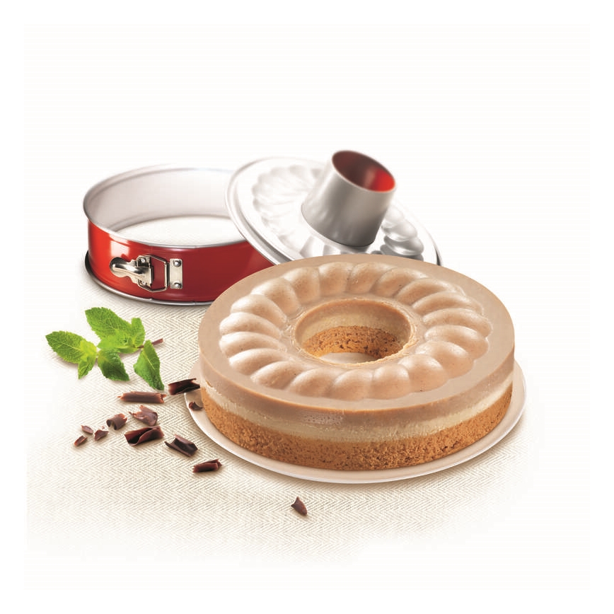 Tefal - Zložljiva oblika Savarin DELIBAKE 27 cm rdeča