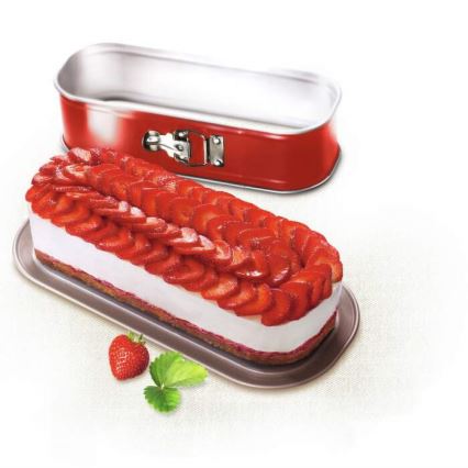 Tefal - Zložljiva ovalna oblika za peko DELIBAKE 30x11 cm rdeča