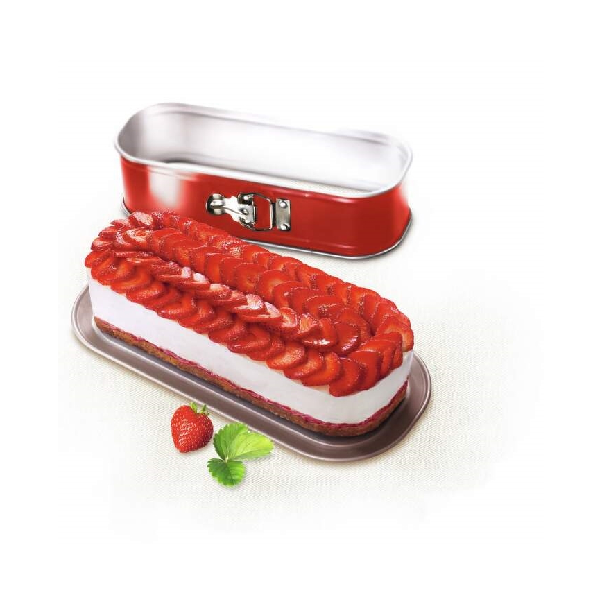 Tefal - Zložljiva ovalna oblika za peko DELIBAKE 30x11 cm rdeča
