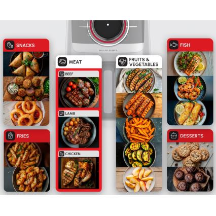Tefal - Zračna friteza 5 l EASY FRY SILENCE SMART 1400-1670W/230V