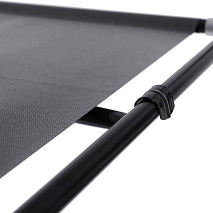 Tekstilna omara za shranjevanje s policami in obešalno palico MATIS 150x175 cm siva