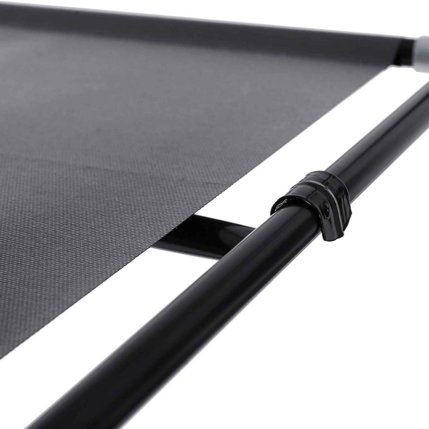 Tekstilna omara za shranjevanje s policami in obešalno palico MATIS 150x175 cm siva