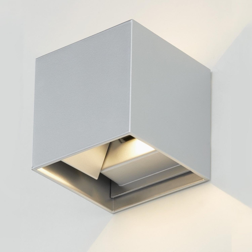 Telefunken 303404TF - zunanja stenska LED svetilka LED/7W/230V IP44 srebrna