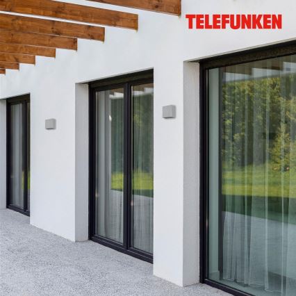 Telefunken 303404TF - zunanja stenska LED svetilka LED/7W/230V IP44 srebrna