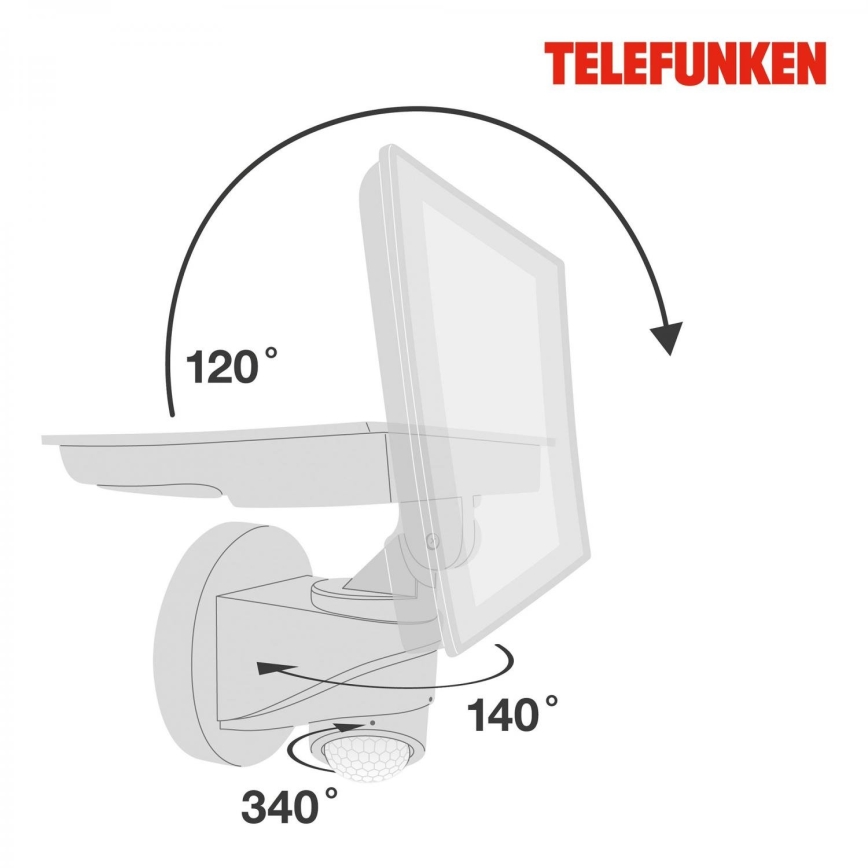 Telefunken 304406TF - LED zunanji stenski reflektor s senzorjem LED/20W/230V IP44