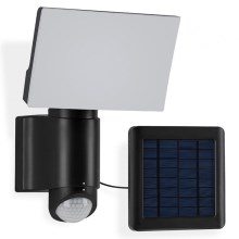 Telefunken 304705TF - LED Solarni stenski reflektor s senzorjem LED/6W/3,7V IP44 črna