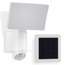 Telefunken 304706TF - LED Solarni stenski reflektor s senzorjem LED/6W/3,7V IP44 bela