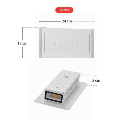 Telefunken 307706TF - LED Zunanja stenska svetilka 2xLED/3W/230V IP44 bela