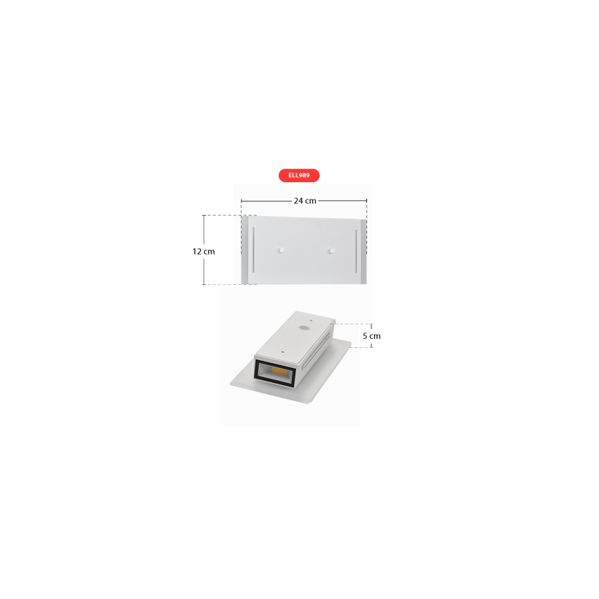 Telefunken 307706TF - LED Zunanja stenska svetilka 2xLED/3W/230V IP44 bela