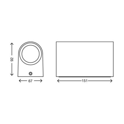 Telefunken 308006TF - LED Zunanja stenska svetilka 2xGU10/5W/230V IP44